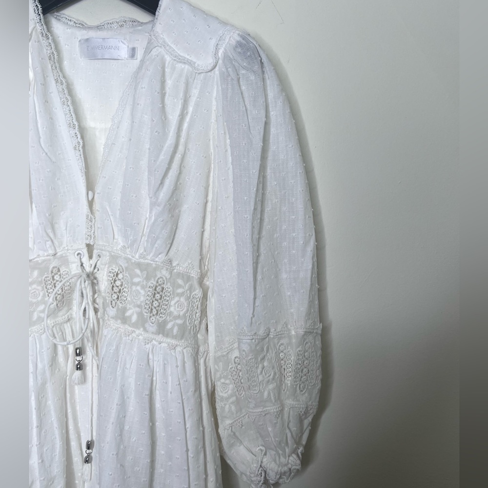 Zimmermann Iris Corset White Lace Dress Petite Small. - Picture 9 of 9